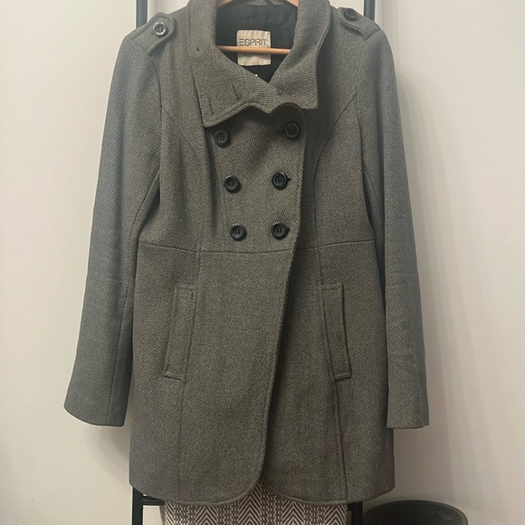 Esprit Gray Peacoat - Picture 1 of 2